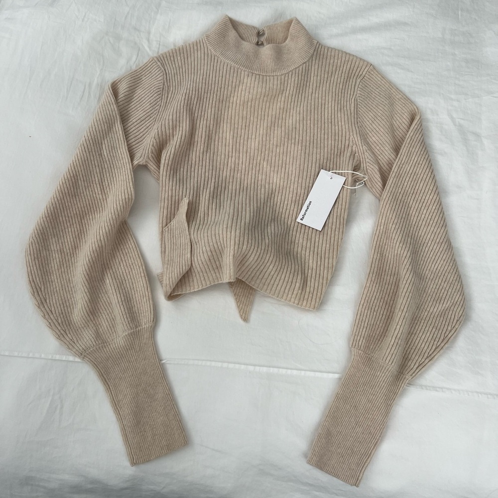 NWT Reformation Osteria open back sweater!